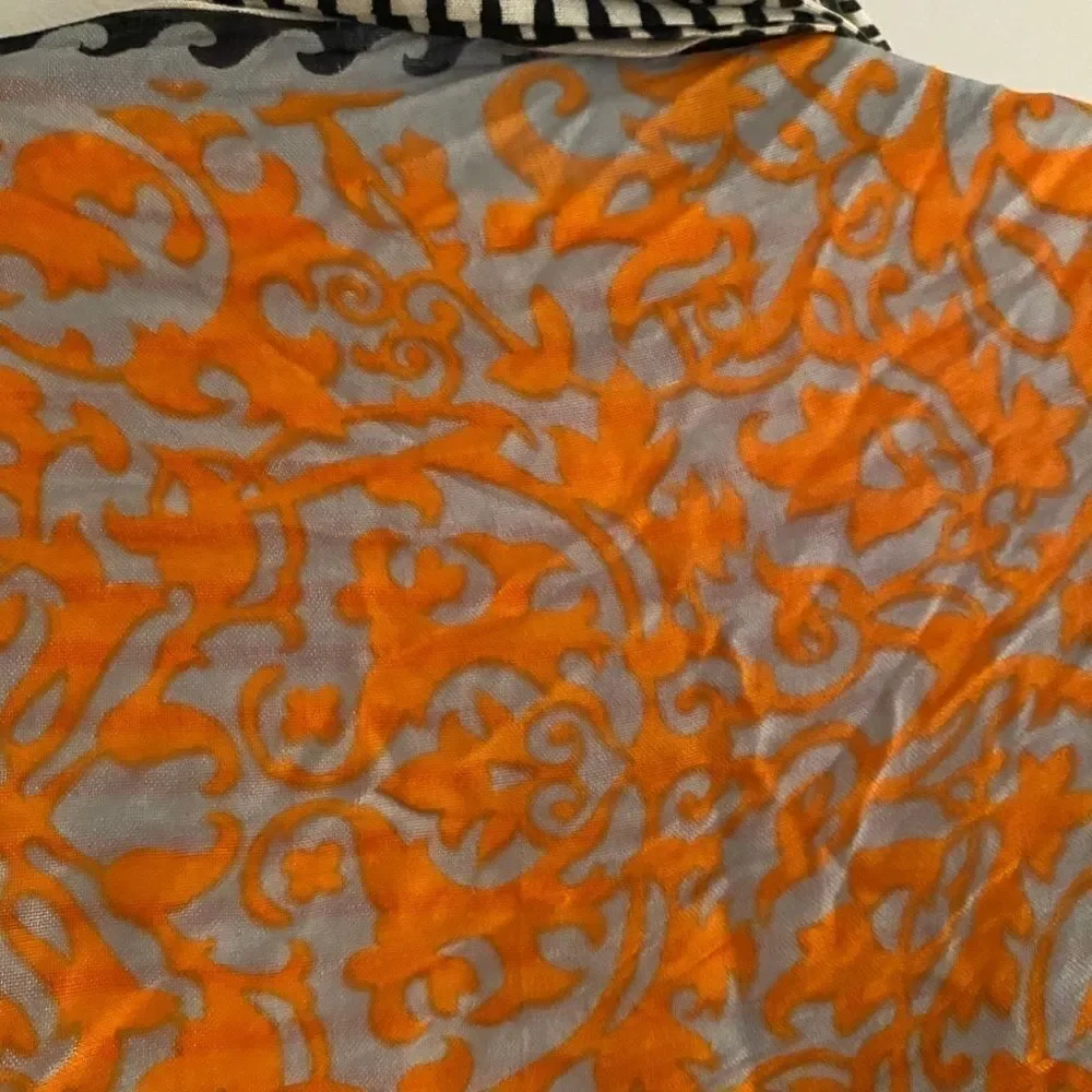 - Nordstrom Brazen Wrap Scarf - 26 x 66 gray orange